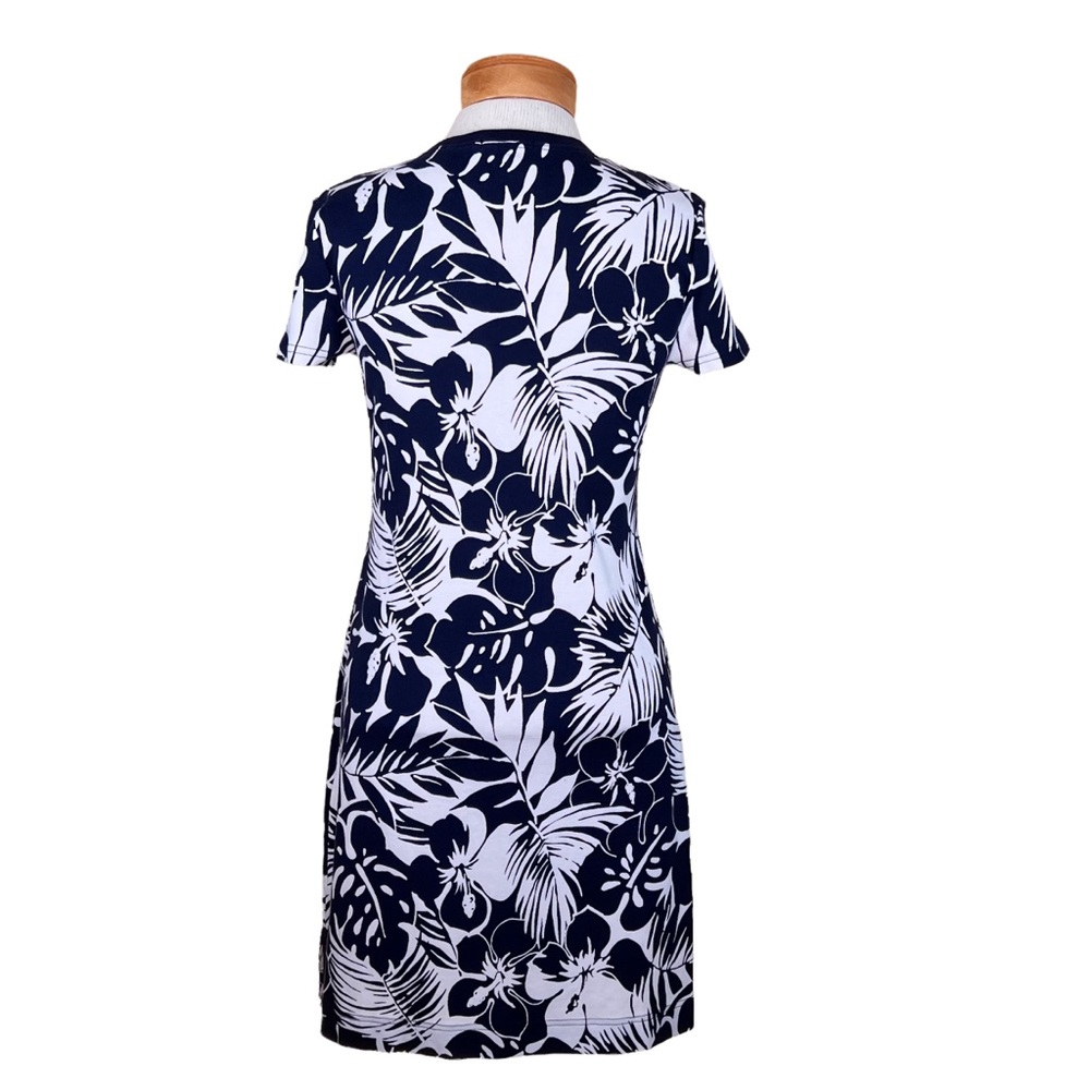 Chaps Navy & White Tropical Print Cotton T-Shirt Dress Size M, fits Smal… - Picture 7 of 12